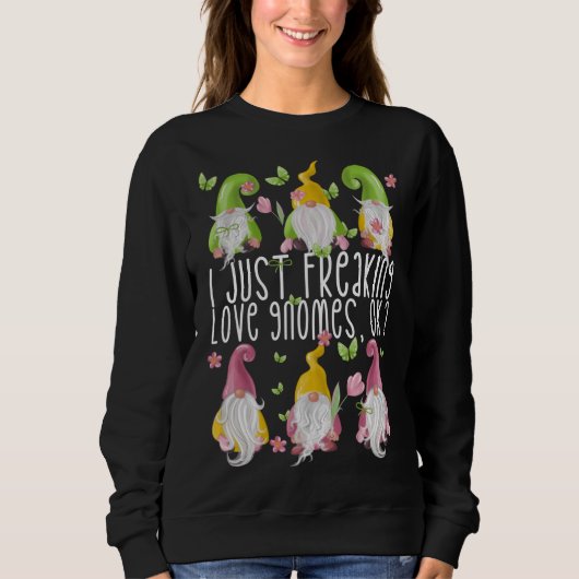 Floral Spring Gnome Quote Schattigee Zomerkabouter Trui (Voorkant)