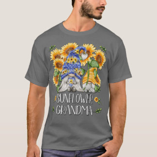 Floral Spring Gnome Shows Love & Heart Sunflower G T-shirt
