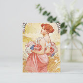 Floral Spring Goddess Briefkaart (Staand voorkant)