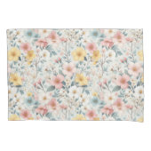 Floral Spring Meadow Pink Yellow  Kussensloop (Voorkant)