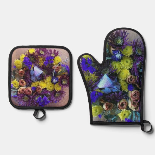 Floral Spring Ovenwant & Pannenlap Set (Voorkant)