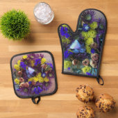 Floral Spring Ovenwant & Pannenlap Set (Top down)