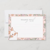 Floral Spring Paasmeisjes Hartelijk dank Bedankkaart (Voorkant)
