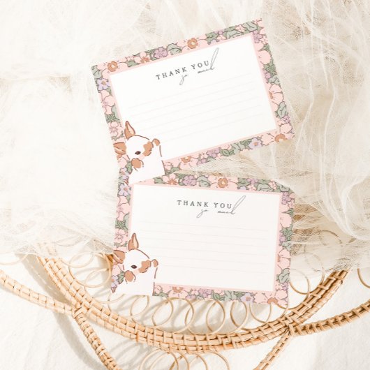 Floral Spring Paasmeisjes Hartelijk dank Bedankkaart