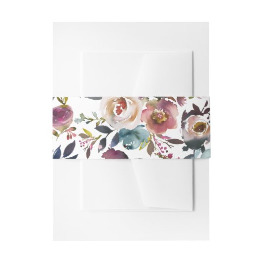 Floral Spring Pastel Waterverf Weddenschap Uitnodigingen Wikkel (Voorkant Voorbeeld)