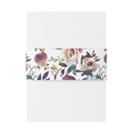 Floral Spring Pastel Waterverf Weddenschap Uitnodigingen Wikkel (Achterkant Voorbeeld)