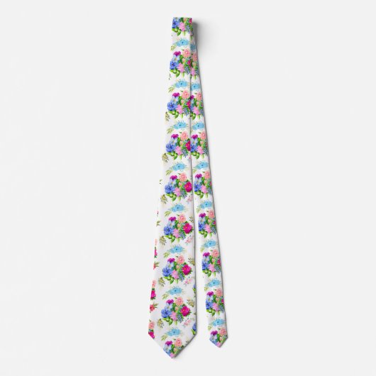 Floral Spring Roos Flowers Stropdas (Voorkant)