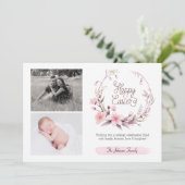 Floral Spring roze Voeg je foto toe, paasje (Staand voorkant)