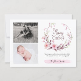 Floral Spring roze Voeg je foto toe, paasje