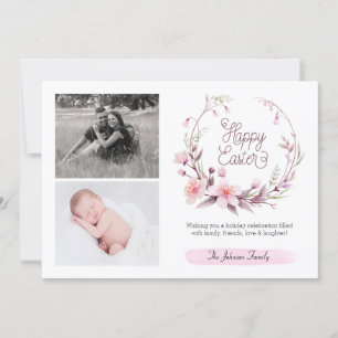 Floral Spring roze Voeg je foto toe, paasje