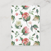Floral Spring Rozen Boeken voor Baby shower Sprink Informatiekaartje (Achterkant)
