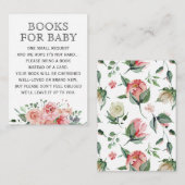 Floral Spring Rozen Boeken voor Baby shower Sprink Informatiekaartje (Voorkant / Achterkant)