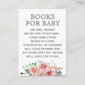 Floral Spring Rozen Boeken voor Baby shower Sprink Informatiekaartje (Voorkant)