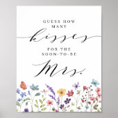 Floral Spring Summer Kisses Vrijgezellenfeest spel Poster (Voorkant)