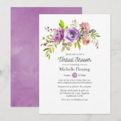 Floral Spring Virtual Bridal of Baby shower Kaart (Voorkant / Achterkant)