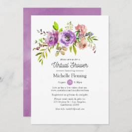 Floral Spring Virtual Bridal of Baby shower Kaart