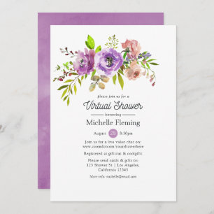 Floral Spring Virtual Bridal of Baby shower Kaart