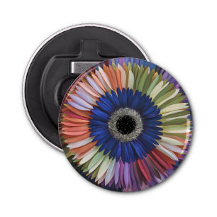 Floral Spring Waterverf Artistiek Bloemenpatroon Button Flesopener