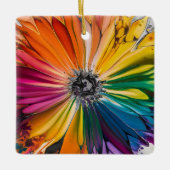 Floral Spring Waterverf Artistiek Bloemenpatroon Keramisch Ornament (Voorkant)