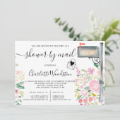 Floral spring waterverf script stream post kaart (Staand voorkant)