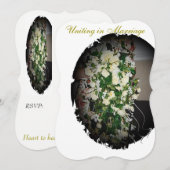 "Floral" Spring Wedding Invitation Kaart (Voorkant / Achterkant)