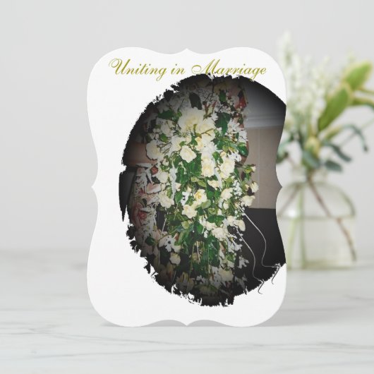 "Floral" Spring Wedding Invitation Kaart (Staand voorkant)