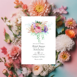 Floral Spring Wedding Kaart