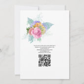 Floral Spring Wedding QR Code Rsvp Kaart (Achterkant)