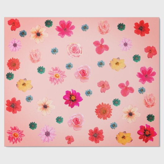 Floral Spring Wrapping Papier (Vlak)