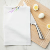 Floral Spring WreatCustom Monogram Easter Gift Theedoek (Quarter Fold)