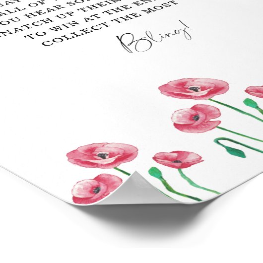 Floral spring zet een ring op het poster van het s (Hoek)