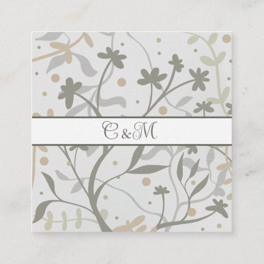 Floral Springs Moderne Elegante Inspirativiteit RS Informatiekaartje (Achterkant)