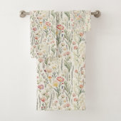 Floral Springtime Badhanddoek Set Bad Handdoek (Insitu)