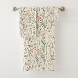 Floral Springtime Badhanddoek Set Bad Handdoek