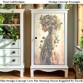 Floral Sprookjeskind & Rozen AU4 Decoupage Tissuepapier