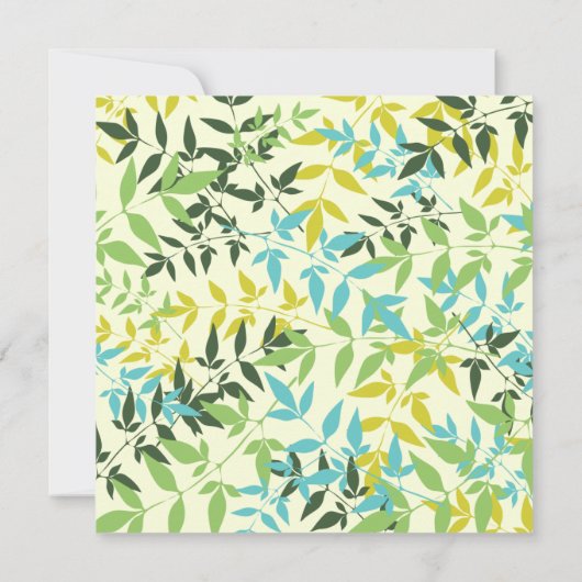 Floral Square Birthday Party Invitation Kaart (Achterkant)