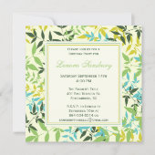 Floral Square Birthday Party Invitation Kaart (Voorkant)