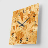 Floral Square-klok Vierkante Klok (Hoek)