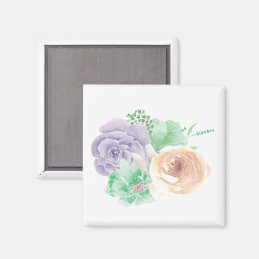 Floral Square Magnet (Voorkant / Achterkant)