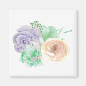 Floral Square Magnet (Voorkant)