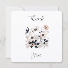 Floral Square, Nordic Art Design, Soft Pastels Bedankkaart
