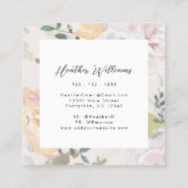 Floral Square Vierkante Visitekaartje (Achterkant)