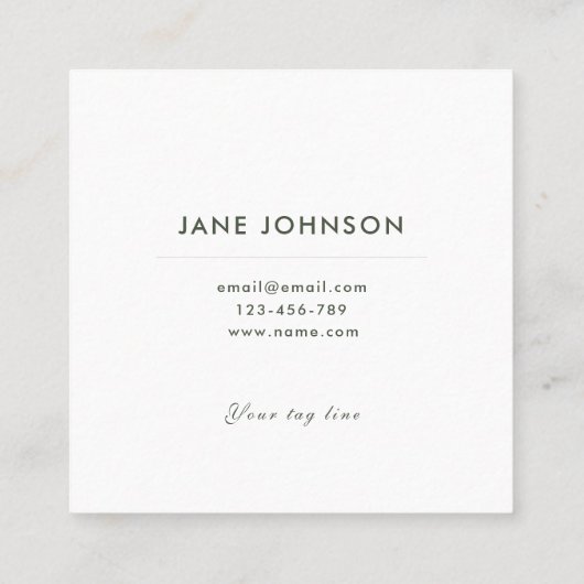 Floral Square Waterverf Visitekaartjes 2 (Achterkant)