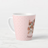 Floral Squirrel Latte Mok (Linkerhoek)