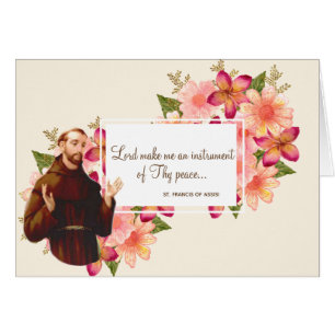 Floral St. Francis van Assisi Quote