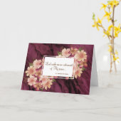 Floral St. Francis van Assisi Quote Marble Maroon Kaart (Gele Bloem)