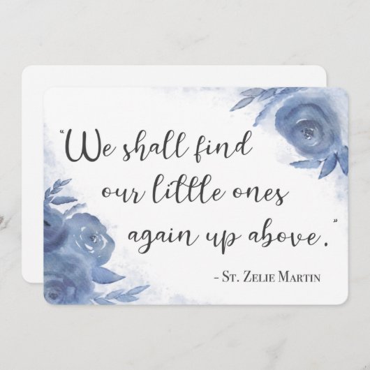 Floral St. Zelie Martin Floral Miscarcard (Voorkant / Achterkant)