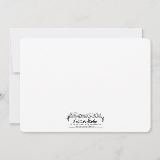 Floral St. Zelie Martin Floral Miscarcard (Achterkant)