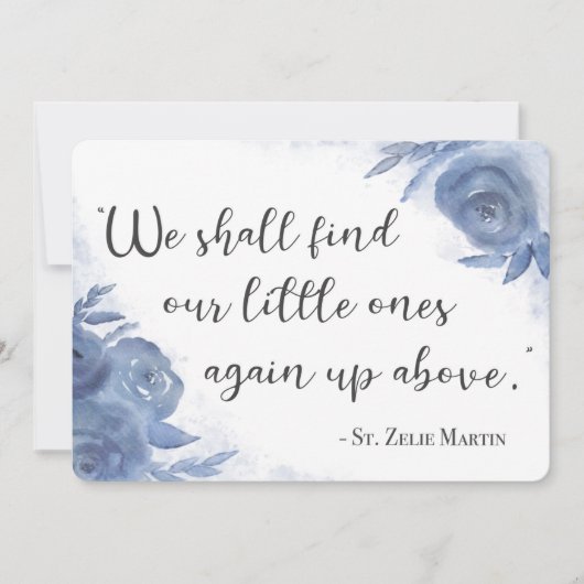 Floral St. Zelie Martin Floral Miscarcard (Voorkant)