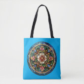 Floral Stain Glass Style Tote Bag (Voorkant)